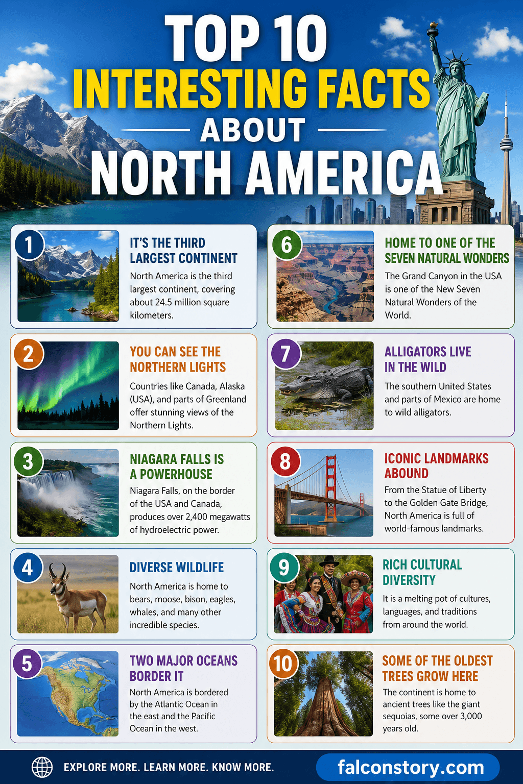 Top 10 Interesting Facts About North America