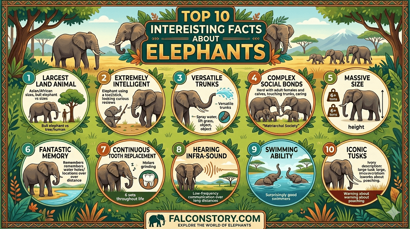 top 10 interesting facts about elephants