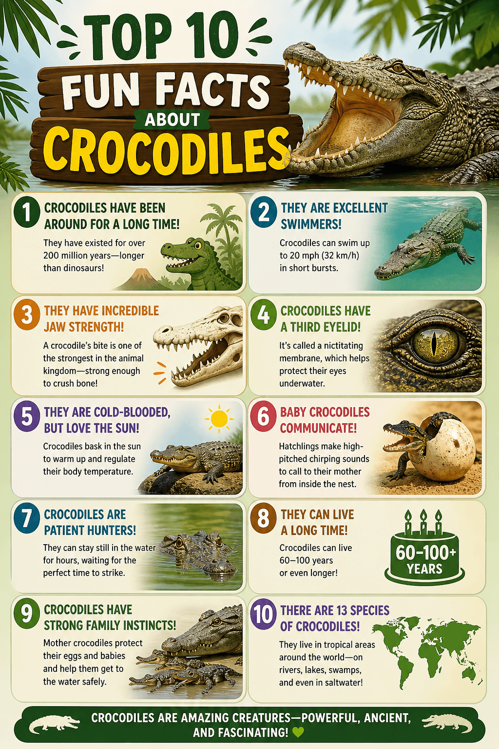 Top 10 Fun Facts About Crocodiles