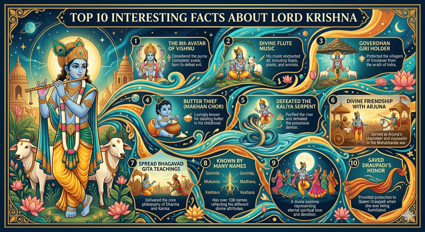 Top 10 Interesting Facts About Lord Krishna