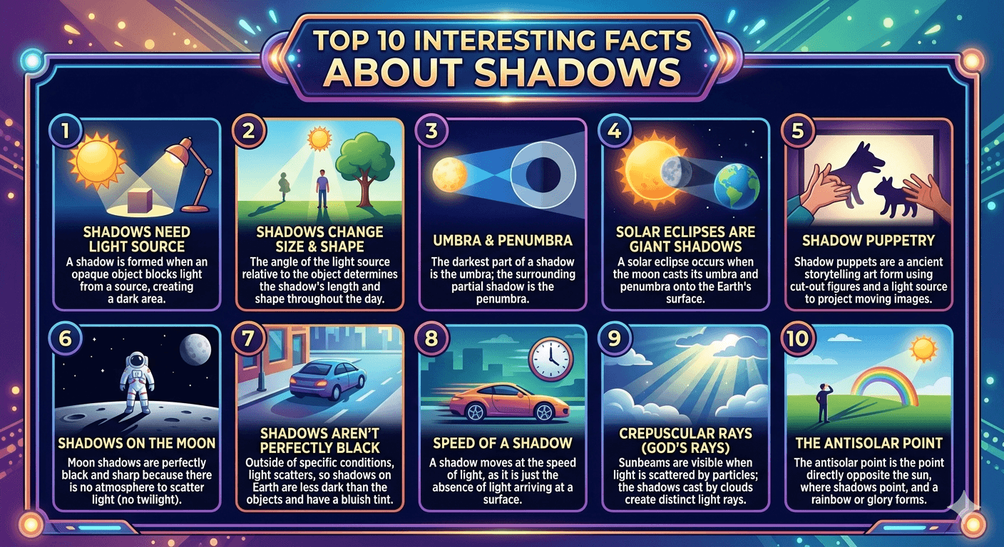 Top 10 Interesting Facts About Shadows